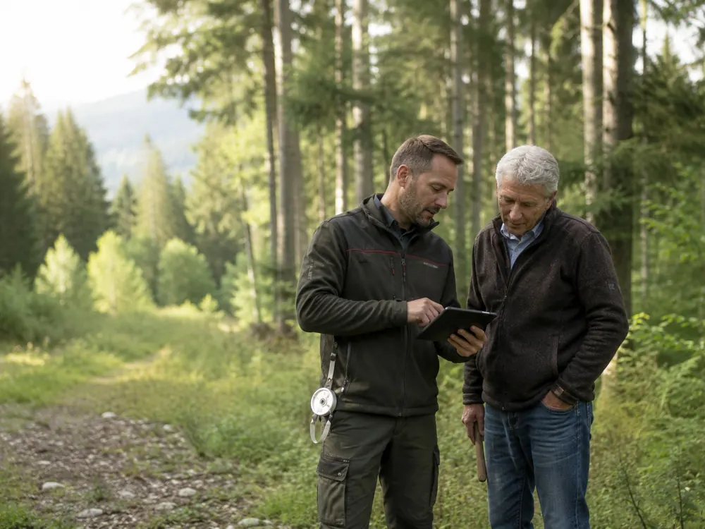 Persönliche Beratung im Wald